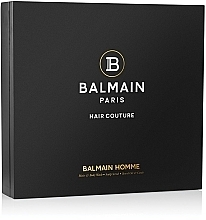 Fragrances, Perfumes, Cosmetics Set - Balmain Signature Men's Giftset (oil/30ml + shampoo/200ml + scrub/100g + brush/1p)