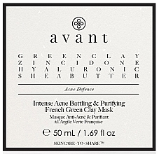 Intensive Anti-Acne Mask with Green Clay - Avant Intense Acne Battling & Purifying French Green Clay Mask — photo N3