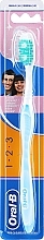 Fragrances, Perfumes, Cosmetics Toothbrush, 40 medium, blue - Oral-B 1 2 3 Delicate White 40 Medium