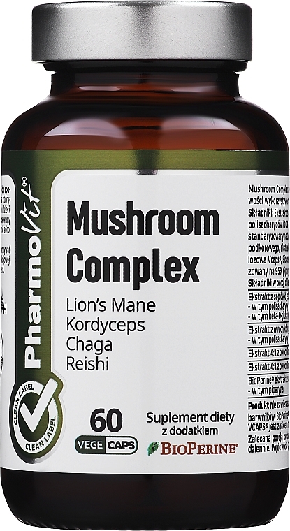 Mushroom Complex Dietary Supplement - Pharmovit — photo N1