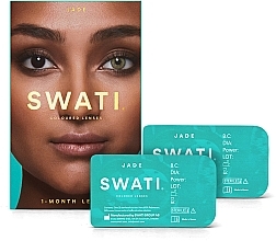Fragrances, Perfumes, Cosmetics Colored Contact Lenses "Jade", 1 month - Swati 1-Month Green Coloured Lenses