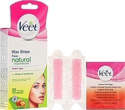 Facial Wax Strips with Argan Oil - Veet Natural Inspirations Face Wax Strips — photo N1