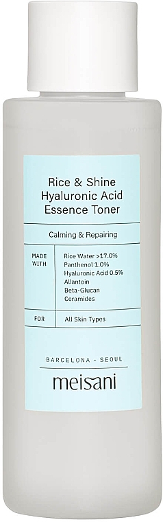 Face Toner - Meisani Rice & Shine Hyaluronic Acid Essence Toner — photo N1
