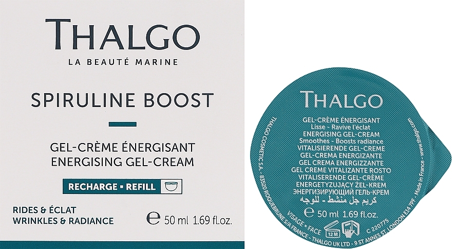 Energizing Gel Cream - Thalgo Spiruline Boost Energising Anti-Pollution Gel-Cream Refill (replacement unit) — photo N2