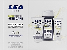 Set - Lea Men Total Skin Care Detox & Clen (sh/gel/300ml + f/cr/75ml + f/scrub/150ml) — photo N1