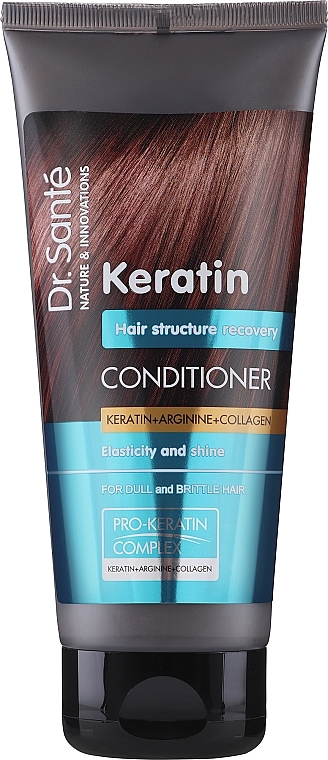 Dull & Brittle Hair Conditioner - Dr. Sante Keratin Conditioner — photo N3