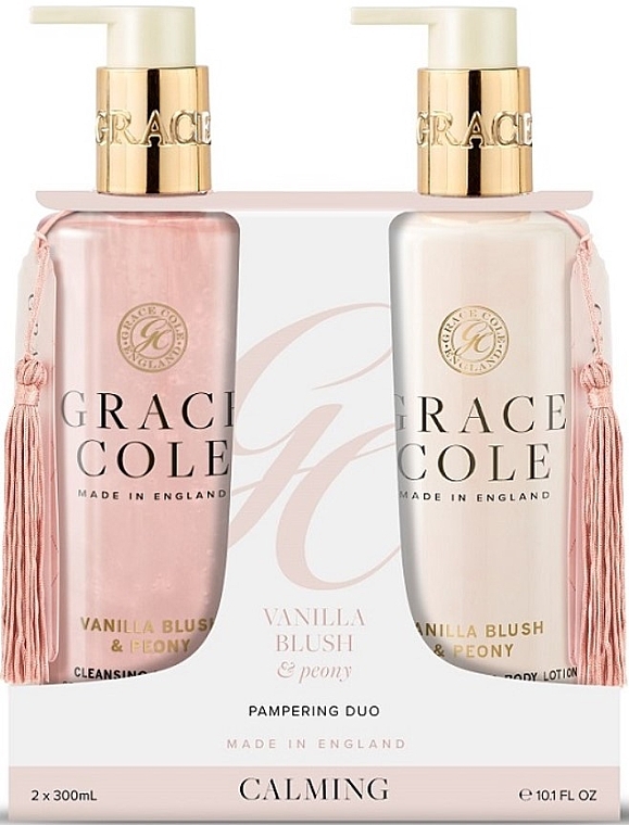 キット - Grace Cole Vanilla Blush & Peony Hand Care Duo (h/wash/300ml + h/lot/300ml) — photo N1