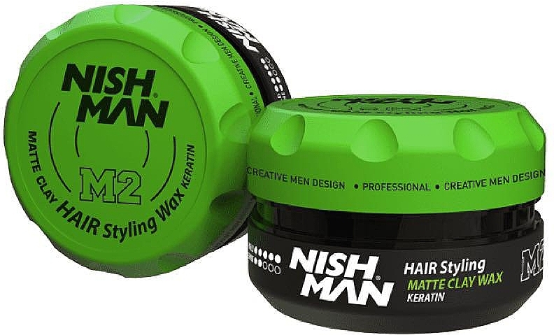 Styling Hair Matte Clay - Nishman Matte Hair Styling Clay Wax Keratin M2 — photo N1