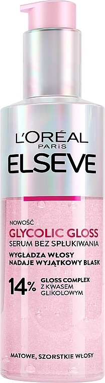 Leave-In Serum for Shiny Hair - L'Oréal Paris Elseve Glycolic Gloss — photo N1