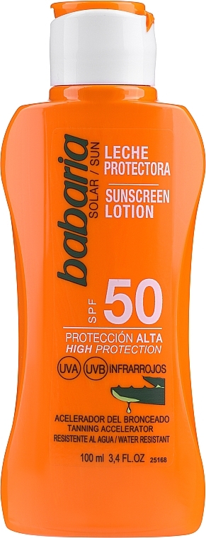 Sun Protection Body Milk - Babaria Sun Aloe Vera Leite Corporal SPF50 — photo N1