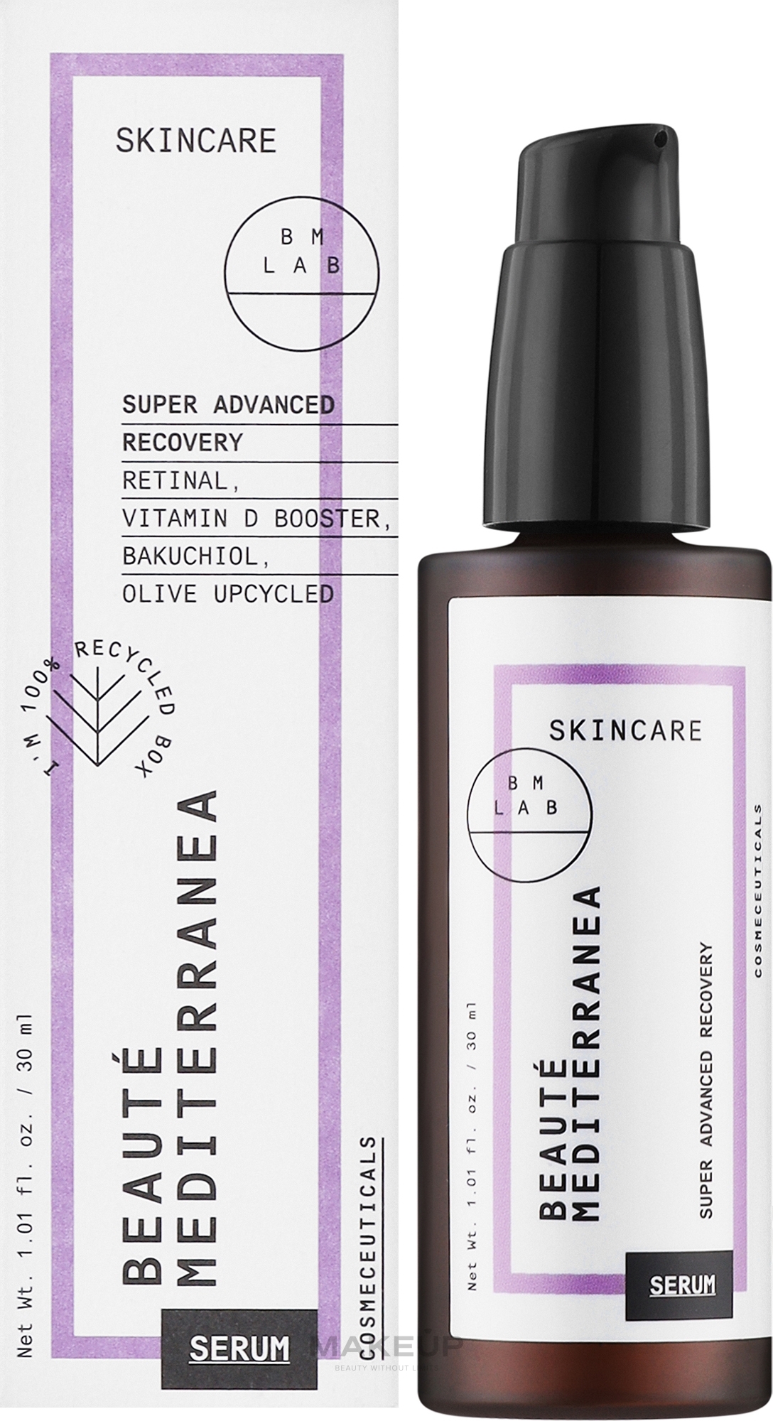 Revitalizing Anti-Wrinkle Face Serum - Beaute Mediterranea Super Advanced Recovery Serum — photo 30 ml