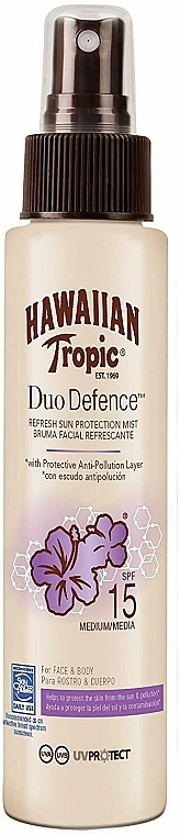 Refreshing Sun Spray SPF15 - Hawaiian Tropic Duo Defence Refresh Sun Protection Mist SPF15 — photo N1