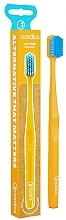 Fragrances, Perfumes, Cosmetics Premium Toothbrush 6580, soft, yellow and blue - Nordics Soft Toothbrush Yellow