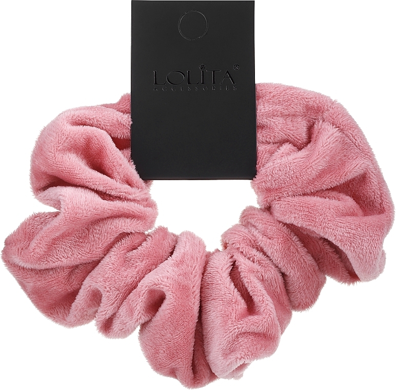 Velvet Hair Tie, pink XL - Lolita Accessories — photo N1