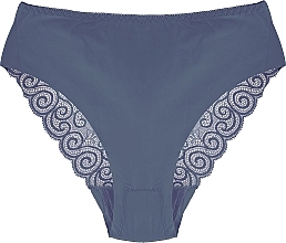 Fragrances, Perfumes, Cosmetics Women Figi Panties with Lace Back & Laser Cut, grey - Moraj