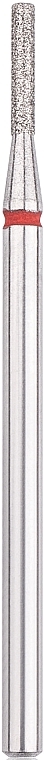Diamond Nail File Drill Bit, cylinder, L-8,0 mm, 1,4 mm, red - Head The Beauty Tools — photo N1