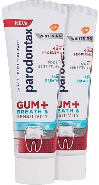 Set - Parodontax Gum+Breath And Sensitivity Toothpaste Duo (toothpaste/2x75ml) — photo N1