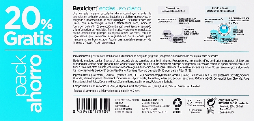 Toothpaste Set - Isdin Bexident Gums Daily Use Toothpaste — photo N3