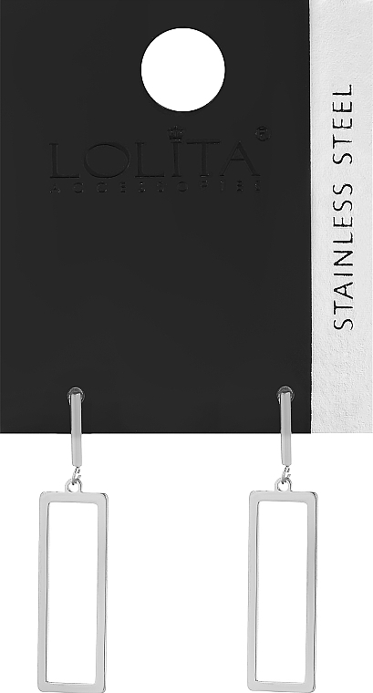 Women Earrings,, rectangles, silver - Lolita Accessoires — photo N1