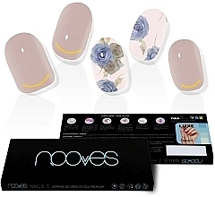 Gel Nail Sticker Set - Novoves Premium Luxe Elegant Floral Metallic — photo N2