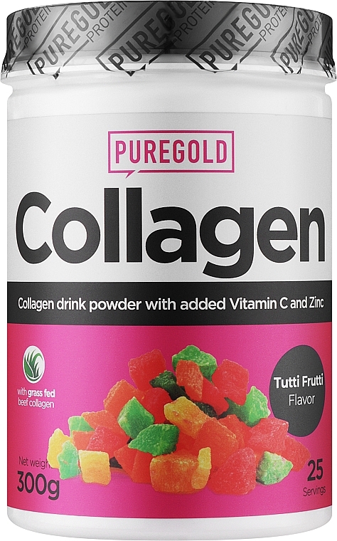 Tutti Frutti Flavored Collagen + Vitamin C and Zinc - PureGold Beef Collagen Tutti Frutti — photo N1