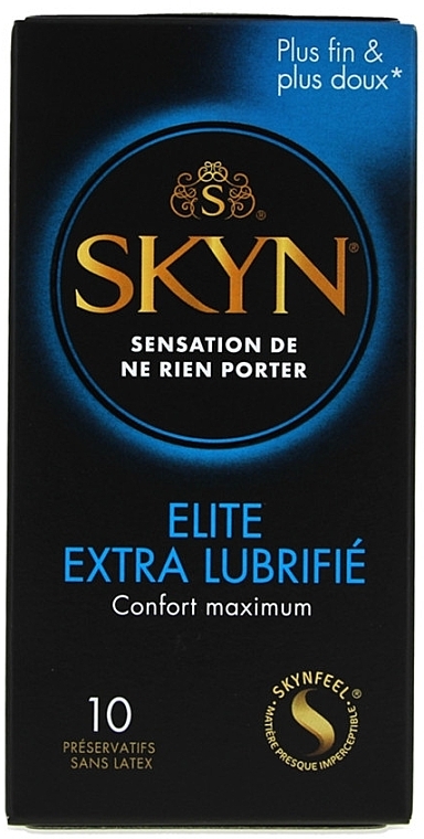 Latex Free Condoms, 10 pcs - Skyn Elite Extra Lubricated  — photo N1