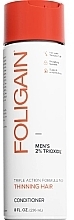 Anti Hair Loss Conditioner for Men - Foligain Men's Stimulating Conditioner For Thinning Hair — photo N2