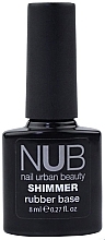 Fragrances, Perfumes, Cosmetics Shimmering Rubber Base Coat - NUB Shimmer Rubber Base