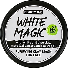 Fragrances, Perfumes, Cosmetics Face Mask with Mate Leaf Extract - Beauty Jar White Magic