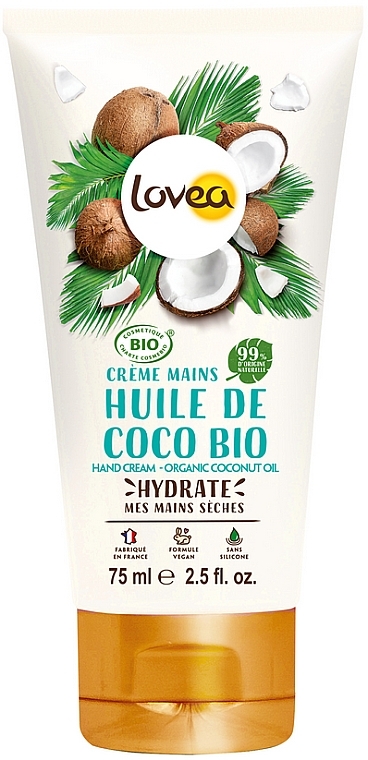 Coconut Oil Hand Cream - Lovea Hand Cream Organic Coco Oil (Refill) — photo N1