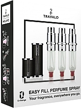 Perfumery Atomizer Set - Travalo Milano Black Set (atomiser/3x5ml + case) — photo N10
