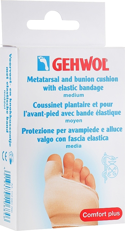 Protective Under Metatarsus Gel Cushion & Big Toe Protector, gel polymer and elastic fabric - Gehwol — photo N1