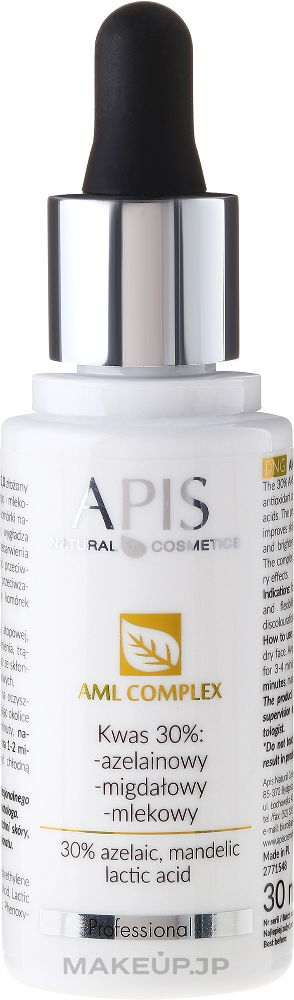 30% Azelaic, Mandelic, Lactic Acids Complex - APIS Professional AML Complex KWAS 30% — photo 30 ml
