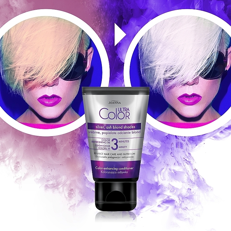 Color Conditioner "Silver, ash blond shades" - Joanna Ultra Color System — photo N4