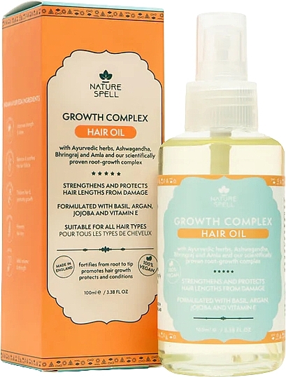 Hair Growth Oil - Nature Spell Growth Complex Hair Oil — photo N2