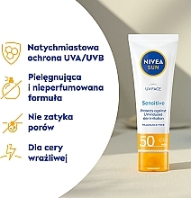 Face Sun Cream for Sensitive Skin - Nivea Sun Sensitive Skin SPF50 High — photo N3