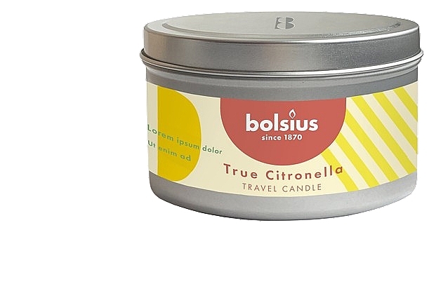 アロマ キャンドル、22H - Bolsius True Citronella Travel Candle — photo N2