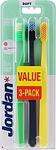 Fragrances, Perfumes, Cosmetics Toothbrush, soft, green, black, yellow - Jordan Clean Smile Soft