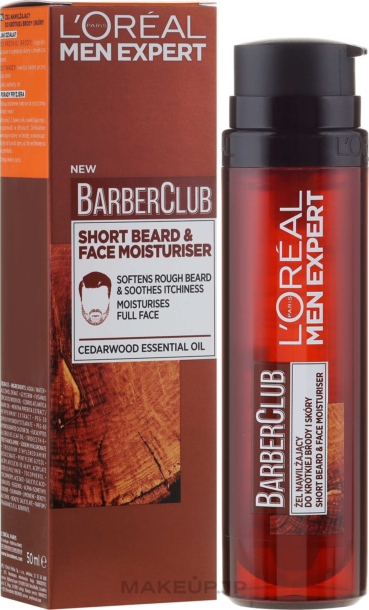 Moisturizing Beard and Face Gel - L'Oreal Paris Men Expert Barber Club Moisturiser — photo 50 ml