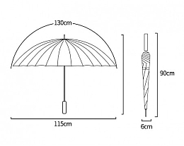 Cane Umbrella, grey PAR11SZ - Ecarla — photo N3