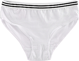 Cotton Panties with Decorative Elastic Band, white - Moraj — photo N1