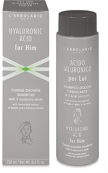 Toning Shampoo with Hyaluronic Acid - L'Erbolario Toning Shower Shampoo Hyaluronic Acid for Him — photo N1
