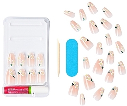 False Nail Set, size M, 28 pcs. - Kiss Voguish Fantasy — photo N2