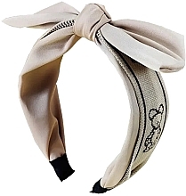 Fragrances, Perfumes, Cosmetics Hair Band 'Turban', creamy with embroidery - Ecarla