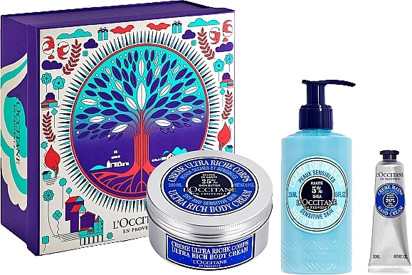 Set - L'Occitane Shea Butter (b/cr/200ml + sh/cr/250ml + h/balm/30) — photo N1