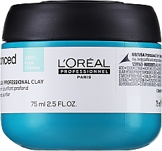 GIFT! Deep Cleansing Hair Clay - L'Oreal Professionnel Scalp Advanced Anti-Oiliness 2 In 1 Deep Purifier Clay — photo N2