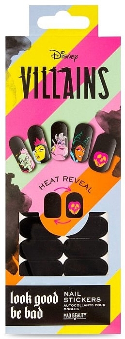 Nail Stickers - Mad Beauty Disney Pop Villains Heat Reveal Nail Sitckers — photo N1