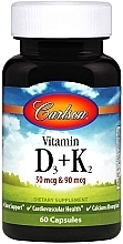 Dietary Supplement "Vitamin D3 & K2" - Carlson Labs Vitamin D3 + K2 — photo N2