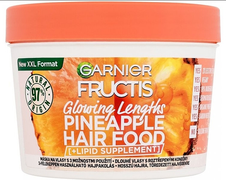 Hair Mask - Garnier Fructis Hair Food Pineapple Hair Mask — photo N1