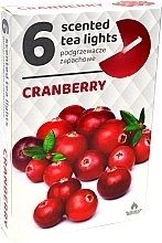 Cranberry Tealights, 6 pcs - Admit Scented Tea Light Cranberry — photo N1
